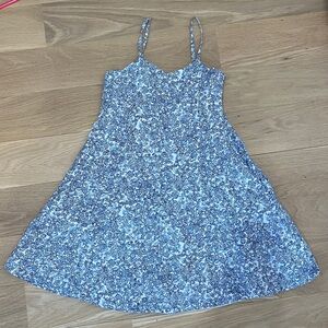 Gap Kids Blue and White Floral Spaghetti Strap Dress, size S
